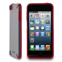 rooCASE Fuse (Frost / Red) Snap-On Shell Case for Apple iPod Touch 5 (5th Generation Sept 2012)