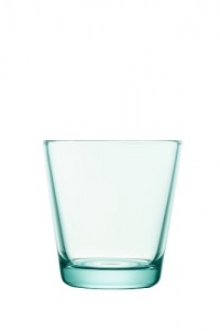 Iittala Kartio Set of Two Glass Tumblers, Water Green, 7-Ounce Capacity