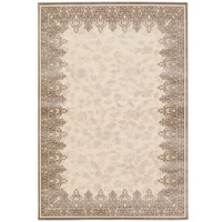 Couristan 1240/0219 PAVE Vivienne 60-Inch by 90-Inch Chenille Area Rug, Cream/ Silver