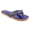 INC International Concepts Giselle Womens Size 7.5 Blue Thongs Sandals Shoes