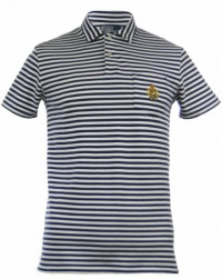 Polo Ralph Lauren Men's Classic Fit Striped Polo Shirt (Medium, Navy) [Apparel]