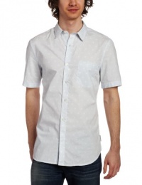 French Connection Men's Starboard Dot Short Sleeve Button Down Shirt