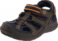 Stride Rite Kid's Brady Washable Sandal, Cinder/Bearcub/Navy, 2.5 M US Little Kid