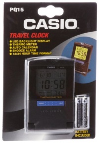 Casio PQ15-1K Travel Alarm Clock with Thermometer