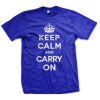 Men's Keep Calm And Carry On T-Shirt Tee Funny Graphic Tee Size L