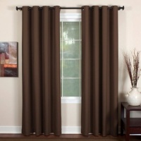 Elrene Home Fashions Essex Grommet Panel Chocolate 50 x 95