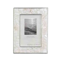 Shiraleah 4 x 6 Diamond-Pattern Picture Frame, Mother of Pearl