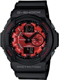 Casio Mens Analog-Digital G-Shock - Metallic Red Face w/ Matte Black Resin Strap