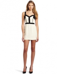 Rebecca Minkoff Women's M Bustier Dress, Cream/Black, 2