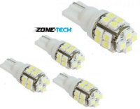 Zone Tech 4pcs 20-smd T10 12v Light LED Replacement Bulbs 168 194 2825 W5w - White