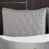 Hotel Collection Woven Pleats 400T Deco Quilted Standard Sham Platinum