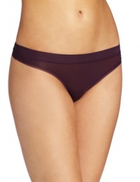 Calvin Klein Women's Second Skin Thong, Noir, Small