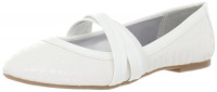 Jessica Simpson Mandi 12/25 S Flat (Toddler/Little Kid/Big Kid),White,11 M US Little Kid