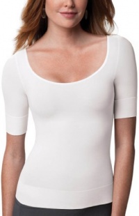 Spanx On Top and In Control Elbow Length Scoop Neck - White