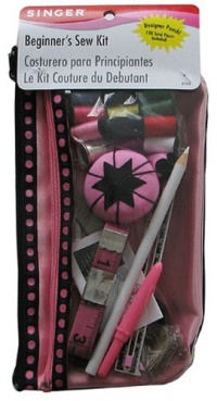 Singer Beginner's Sewing Kit, Pink/Black