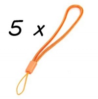 COSMOS 5 pcs Orange Nylon ROUND Hand Wrist Strap Lanyard For Camera Cell phone ipod iphone mp3 mp4 PSP Wii and other Electronic Devices with Cosmos Fastening Strap