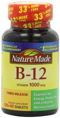 Nature Made Vitamin B-12 Timed Release Tablets, Value Size, 1000 Mcg, 160 Count