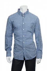 Boss (Hugo Boss) Men's Blue Striped Button Down Shirt