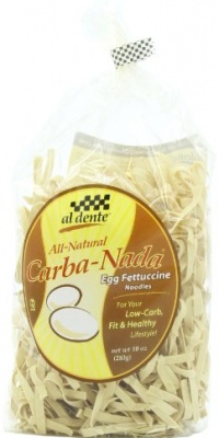 Al Dente Carba-Nada Egg Fettuccine, 10-Ounce Bags (Pack of 6)