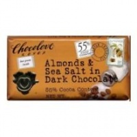 Chocolove Dark Chocolate, Almonds and Sea Salt, 1.3 Ounce (Pack of 12)