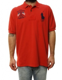 Polo Ralph Lauren Men Classic Fit USA Flag Big Pony Polo T-shirt