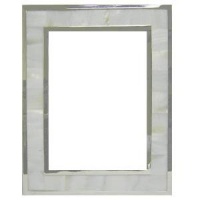 White Mother-of-Pearl with silver trim classic by Reed & Barton - 8x10