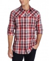 DKNY Jeans Men's Long Sleeve Twill Plaid Shirt