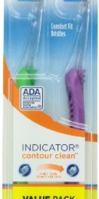 Oral-B Indicator Contour Clean Medium Bristle Toothbrush Value Pack 2 Count (Pack of 6)