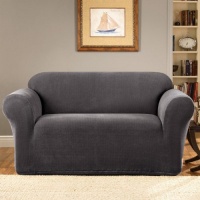 Sure Fit Stretch Metro 1-Piece Sofa Slipcover, Gray