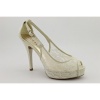 Guess Women's Hondola Peep Toe Platform Pumps in Ivory Multi Fab