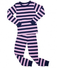 Leveret Girl Striped 2 Piece Pajama Set 100% Cotton (Size 6M-5T)