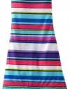 One Step Up Girls 2-6X Stripe Tank Maxi, Aqua Crest, Small/4