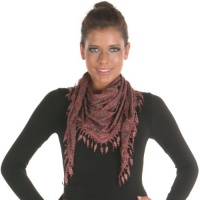 Mini Floral-Print Light Fashion Scarf with Tassle