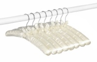 Whitmor 6114-48-C Set of 8 Satin Padded Hangers-Bone