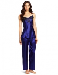 Oscar de la Renta Women's Twilight Lace Pajama, Capri Blue, Large