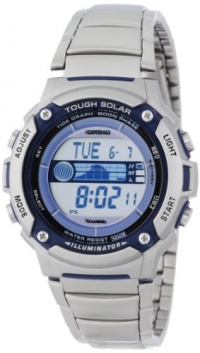 Casio Men's WS210HD-1AVCF Tough Solar Powered Tide and Moon Stainless Steel Watch