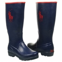 Polo By Ralph Lauren Proprietor Larger Pony Rainboot (Toddler/Little Kid/Big Kid),Navy/Red,13 M US Little Kid