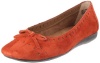 Aerosoles Women's Laser Printz Ballet Flat,Dark Orange Suede,7 W US