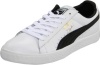 PUMA Clyde Leather Fs Lace-Up Fashion Sneaker,White/Black,12  D US