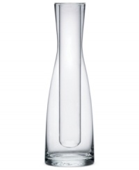 Chilling wine has never been cooler. Sleek and functional, this Lenox Tuscany decanter features an interior vessel to hold ice so wine will taste cold but never watered down.