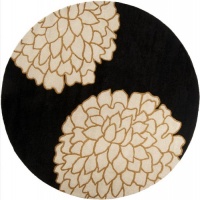 Area Rug 8x8 Round Contemporary Black Color - Surya Artist Studio Rug from RugPal