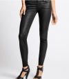 G by GUESS Women's Suzette Super-Skinny Glazed Jeans - Black Resin Whisker Wash