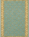 Area Rug 8x10 Rectangle Transitional Robins Egg Blue-Ivory Color - Karastan Sierra Mar Collection