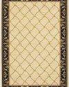 Area Rug 2x8 Runner Transitional Ivory-Black Color - Karastan Sierra Mar Collection