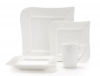 Fortessa Fortaluxe Superwhite Vitrified China Ojo 16-Piece Place Setting, Service for 4