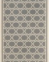 Safavieh CY6916-246 Courtyard Collection Indoor/Outdoor Area Rug, 2-Feet by 3-Feet 7-Inch, Anthracite and Beige