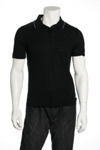 Alfani Solid Black Basic Polo Shirt