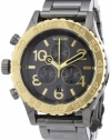 Nixon A037-2228 Ladies 42-20 Chrono Gunmetal Gold Watch