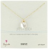 Dogeared Life's a Beach Gold-Plated Sterling Silver Keshi Simulated-Pearl Drop Necklace, 20