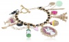 Betsey Johnson Paris is Always a Good Idea Cat Multi-Charm Toggle Bracelet, 7.5